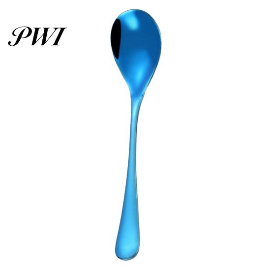 1Pc Effen Kleur Roestvrij Staal Koffie Thee Crème Cocktail Roerlepel Bestek