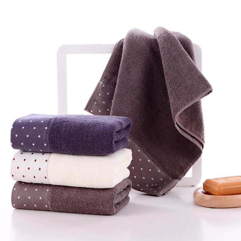 New Jacquard Polka Dot Thick Cotton Towel Gift