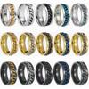 2023 European & American Titanium Steel Rotating Punk Couple Ring for High-Quality Decompression and Anti-Dryness