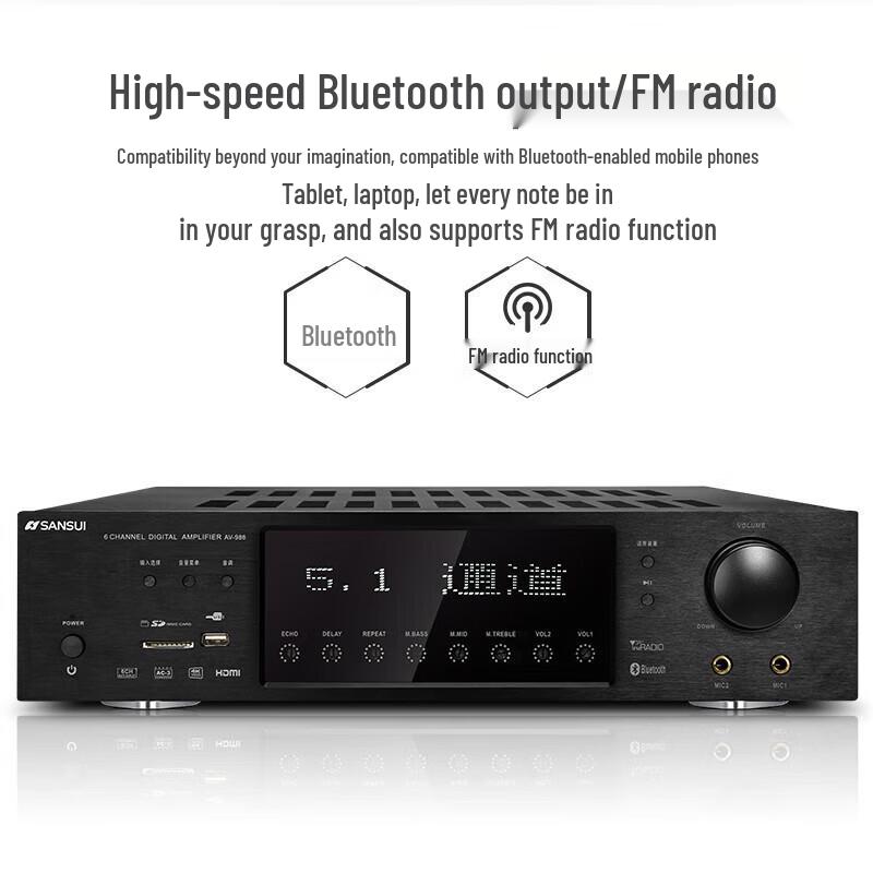 Sansui 5.1/7.1 Karaoke Home Theater Amplifier System (CN Version)