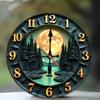 25x25cm Wood Wall Clock with a Funny or Punny Phrase for a Kitchen