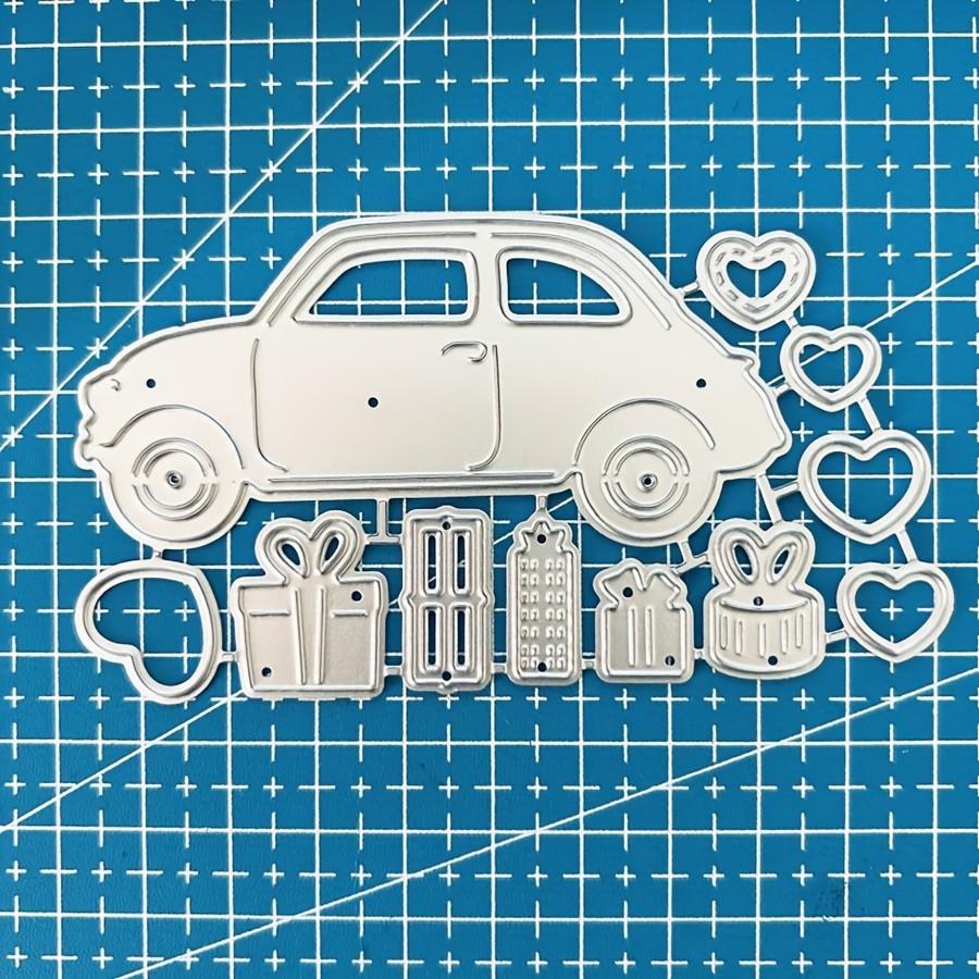 

Рождественская машина Металлические режущие штампы Трафареты Вырубка для DIY Скрапбукинга Альбома Бумажной Карты Тиснения Поделок A серебряный