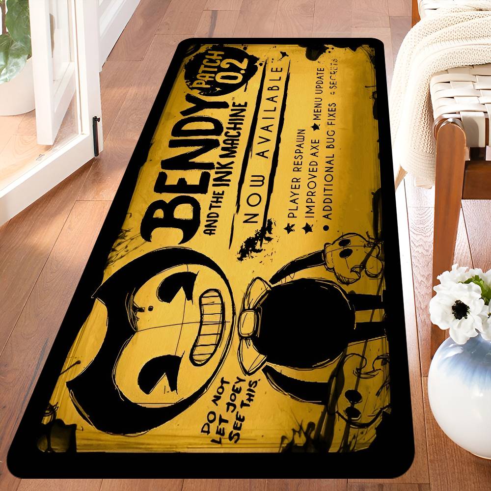 B-Bendy And The Ink M-Machine Door Mat Washable Non-Slip Living Room Sofa Chairs Area Mat Kitchen Doormat Area Rug