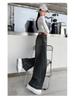 Girls' Wide-Leg Jeans with Stylish Back Pocket, Coffee Color – Autumn 2025