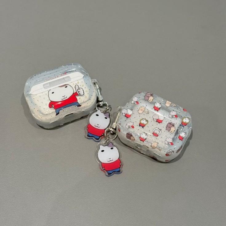 Cute retro cat Vintage Apple AirPods pro1 Bluetooth headset case 1st generation cartoon protective case