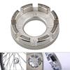 Bike Wheel Rim Wrench Mini Adjuster Spanner 8 Way Groove Bicycle Spoke Tension Wrench Bike Demolition Axis Repair Tools