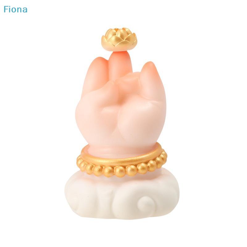 Buddha Hand Figurine Set,Cute Ceramic Hand Statue with Gourd/Bell,Zen Home Decor Ornament for Car,Desk,Altar