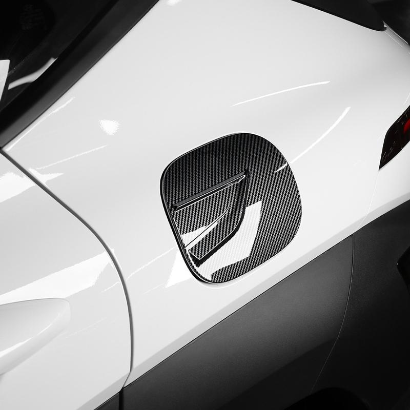 For Hyundai  KONA 2024 2025 Carbon Fiber Style Car Fuel Tank Cap Cover Trim Car Accessories LHD/RHD