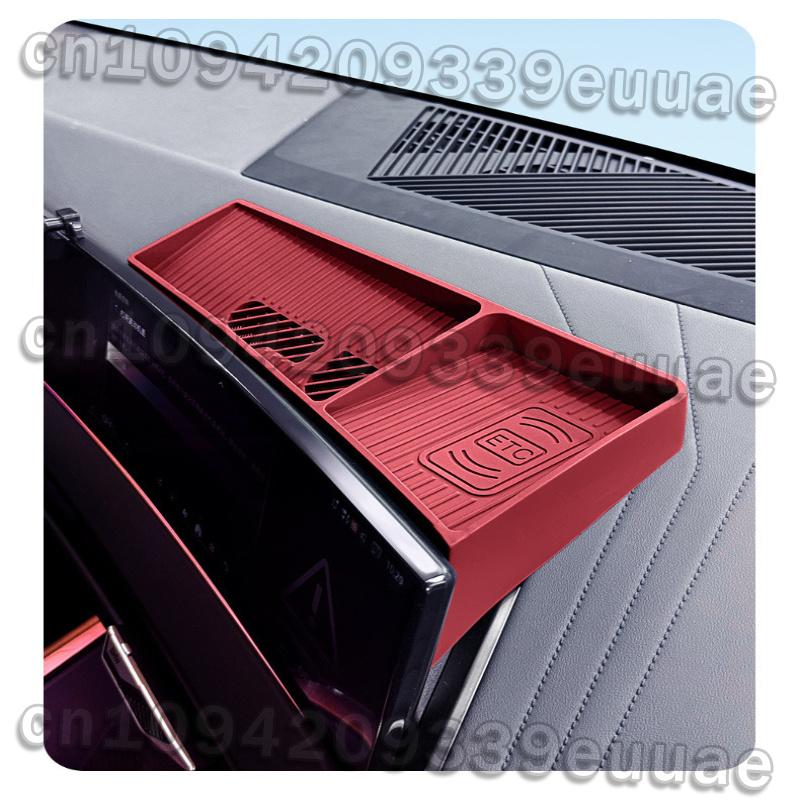For BMW X3 G45 2025 Central Control Behind Screen Storage Box Center Console Car Silicone Rear Navigation Storage Tray Interior