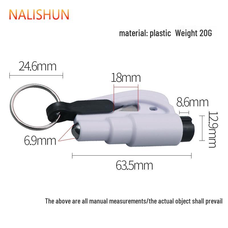 Kompakter Auto-Sicherheitshammer: Tragbarer lebensrettender Schlüsselanhänger mit Fensterbrecher zur praktischen Aufbewahrung und einfachen Verwendung.