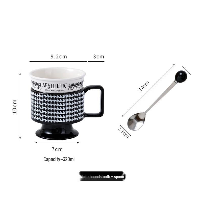 Керамическая кофейная кружка в стиле французской гусиной лапки