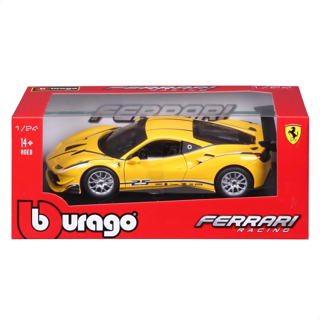 Bburago 18-26307 Ferrari 488 Challenge Modellauto 1:24, gelb