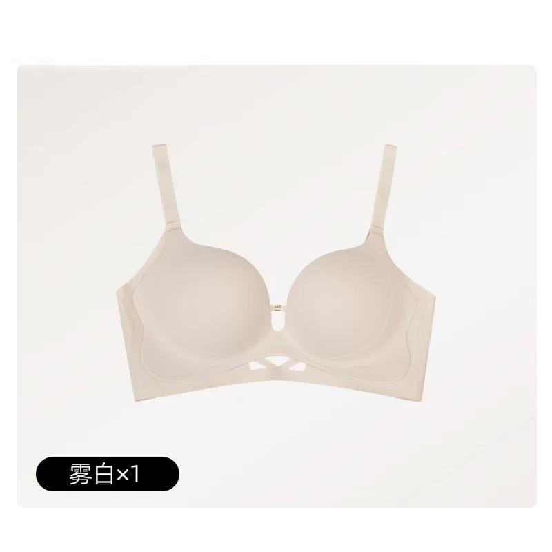 

Traceless display large upper support anti-sagging women s liquid foundation hollow fixed cup bra cover 32/70AB