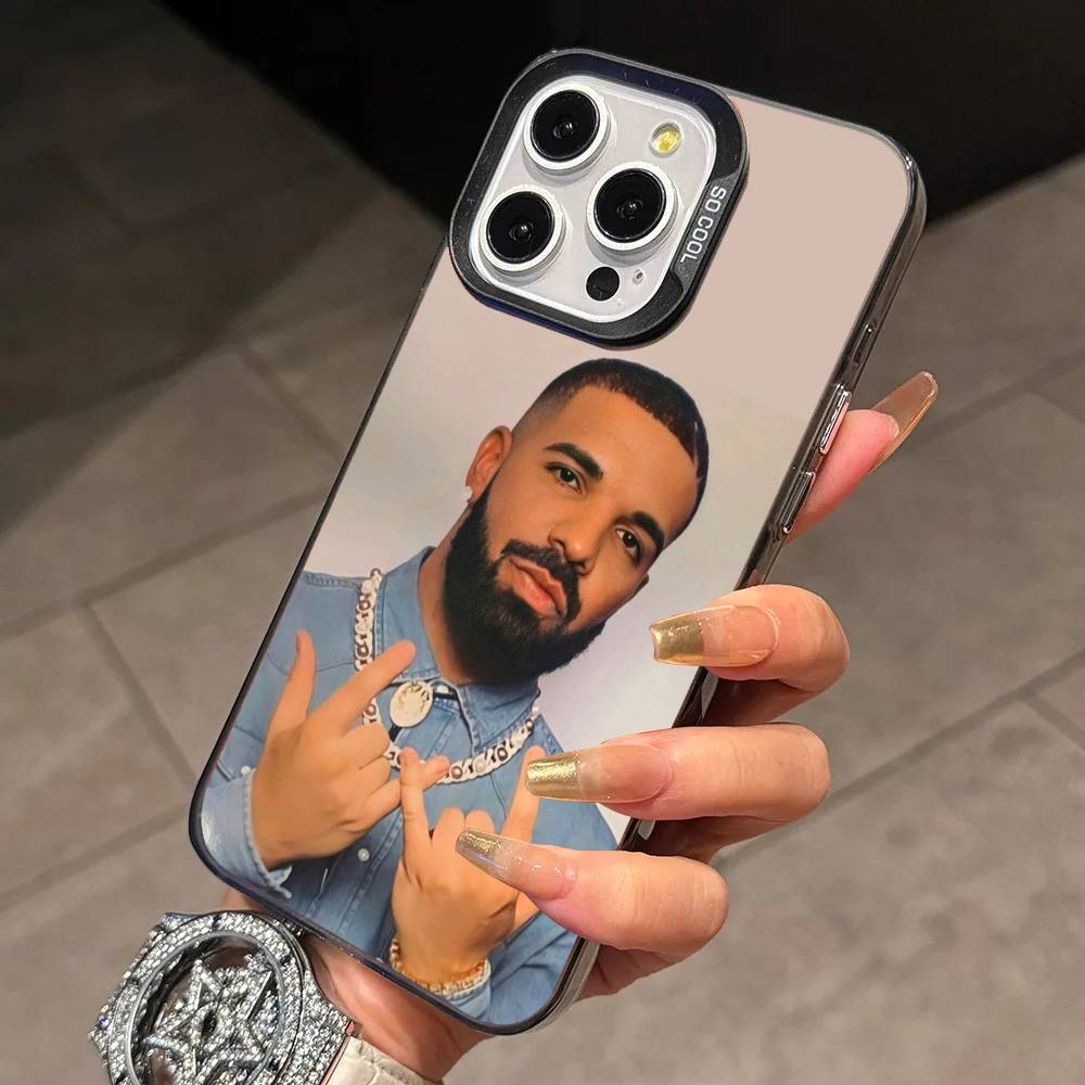 R-Rapper D-Drake Phone Case For iPhone 17,16,15,14,13,12,11 Plus,Pro Max,XS,Colorful Silver Phone Case Funda Cover