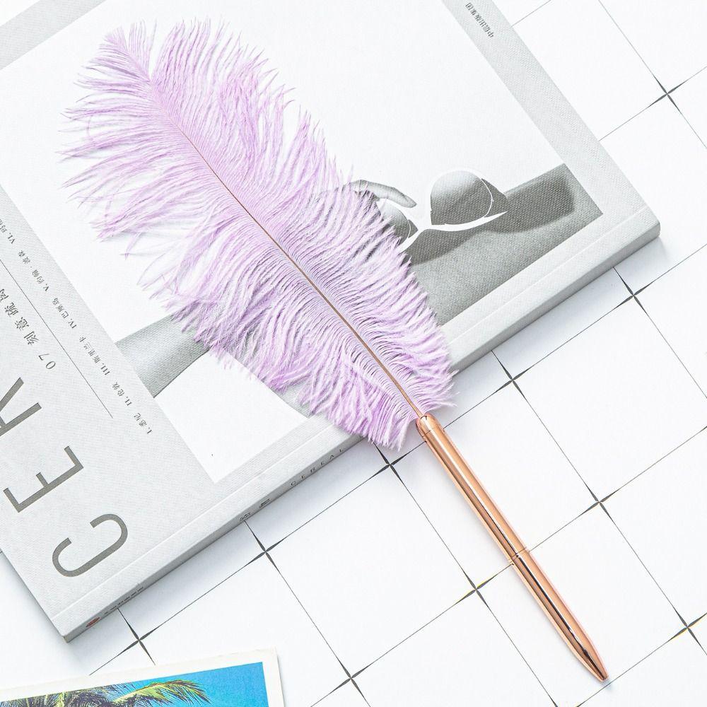 Quick-Drying Signature Pen Writing Smoothly Feather Ballpoint Pen Neutral Gel Pens  Stationery