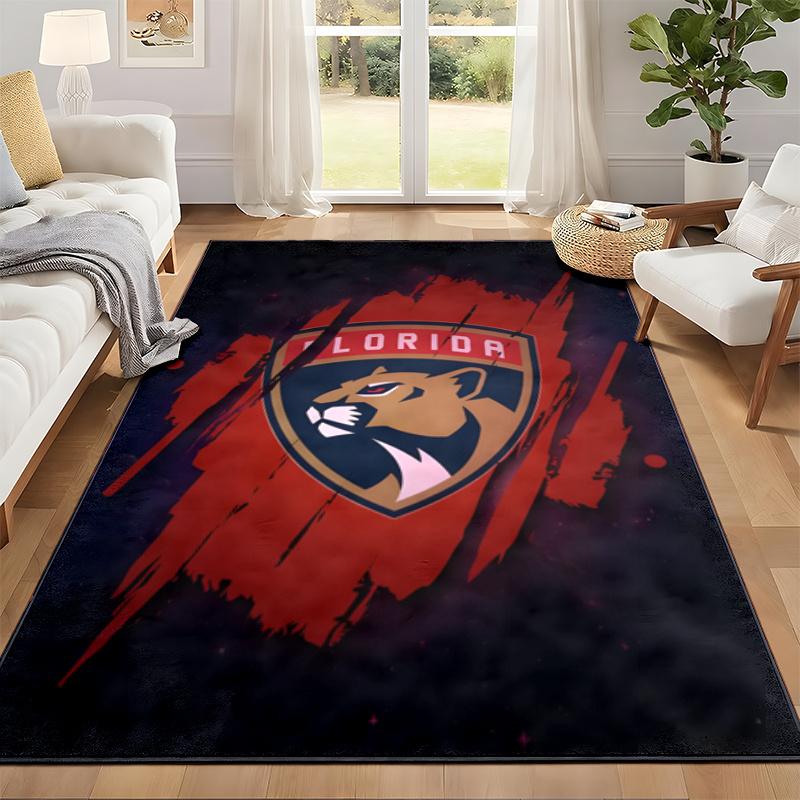 Florida Panthers Carpet Door Mat for Living Room or Bedroom Protective Mat Under Chair Office Decoration Christmas Gift Birthday Present