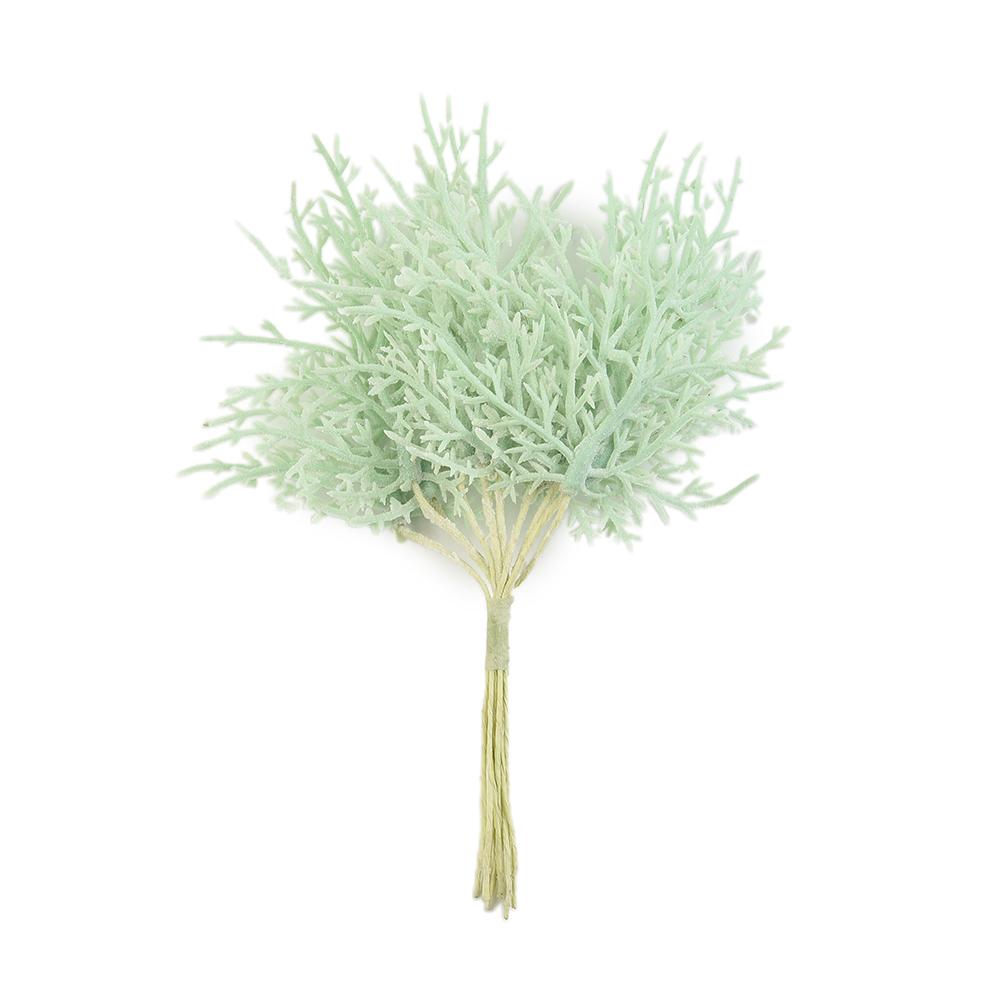 Christmas Grass Artifiical Plant 10PCS/bundle 15cm Iron Pine Leaves Plastic Xmas Wreath DIY Accessory High Quality