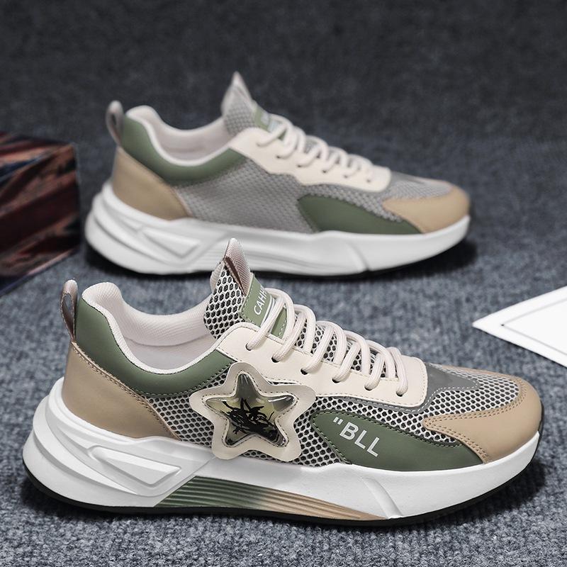 

Мужские дышащие сетчатые туфли весна и лето повседневная спортивная обувь студенческая сетчатая модная обувь мужская 2024 новая обувь Форреста Гампа мужская 44