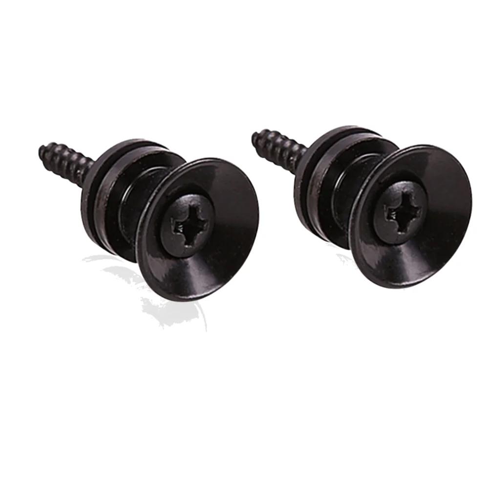 2pcs Guitar Pegs for Acoustic Electric Bass Ukulele Guitar Strap Buckle Lock Pins Metal Guitar Strap Buckle Button