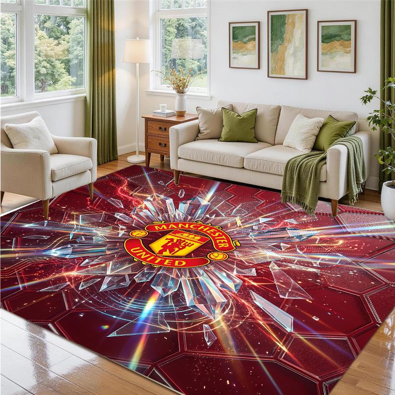 Manchester United Design Kristall Samt Teppich Weiche Dekorative Matte für Schlafzimmer Eingang