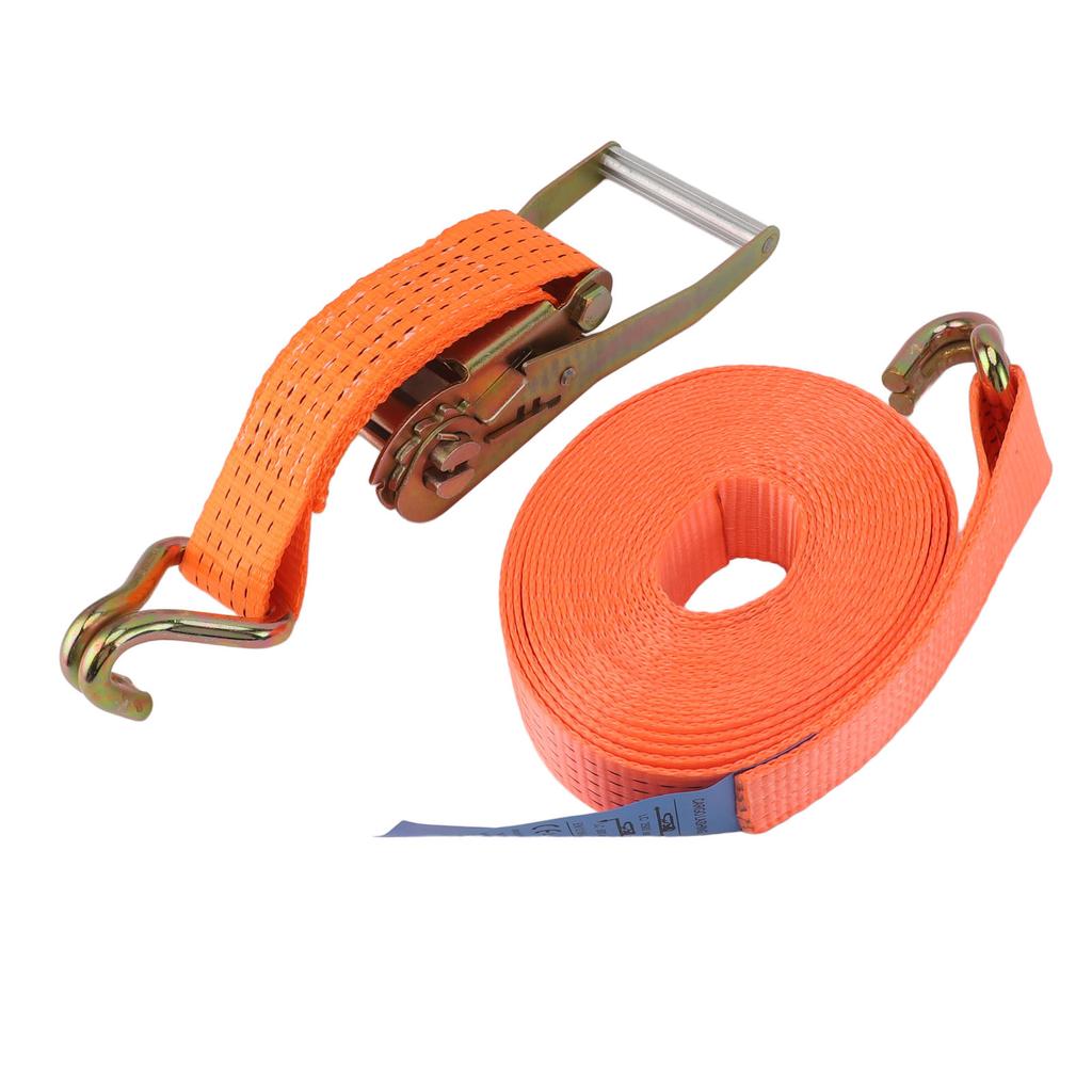 Ratchet Tie Down Cargo Straps 5000kg Heavy Duty Retractable Control with J Hooks 5Tx8m Orange