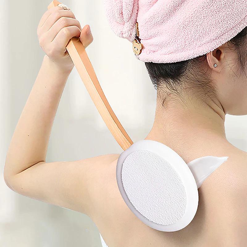 Accessory Shower Body Brush Scrubber Long Handle Multi-function Sunscreen Applicator Cleaner