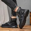 Large Size Men's Shoes Plus Martin Boots Tooling Shoes Trendy Versatile Large Boots Men's Shoes Comfortable Casual Sports