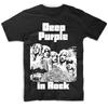 Unisex Shirt Cotton Oversize Large Size Deep Purple In Rock Album T Shirt BLACK