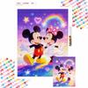 Diamond Art Painting Kit Mickey Minnie Love Heart Rainbow Wall Decor Handmade Gift for Art Lovers Enthusiasts