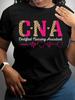 Certified Nursing Assistant CNA Leopard Heartbeat T-shirt