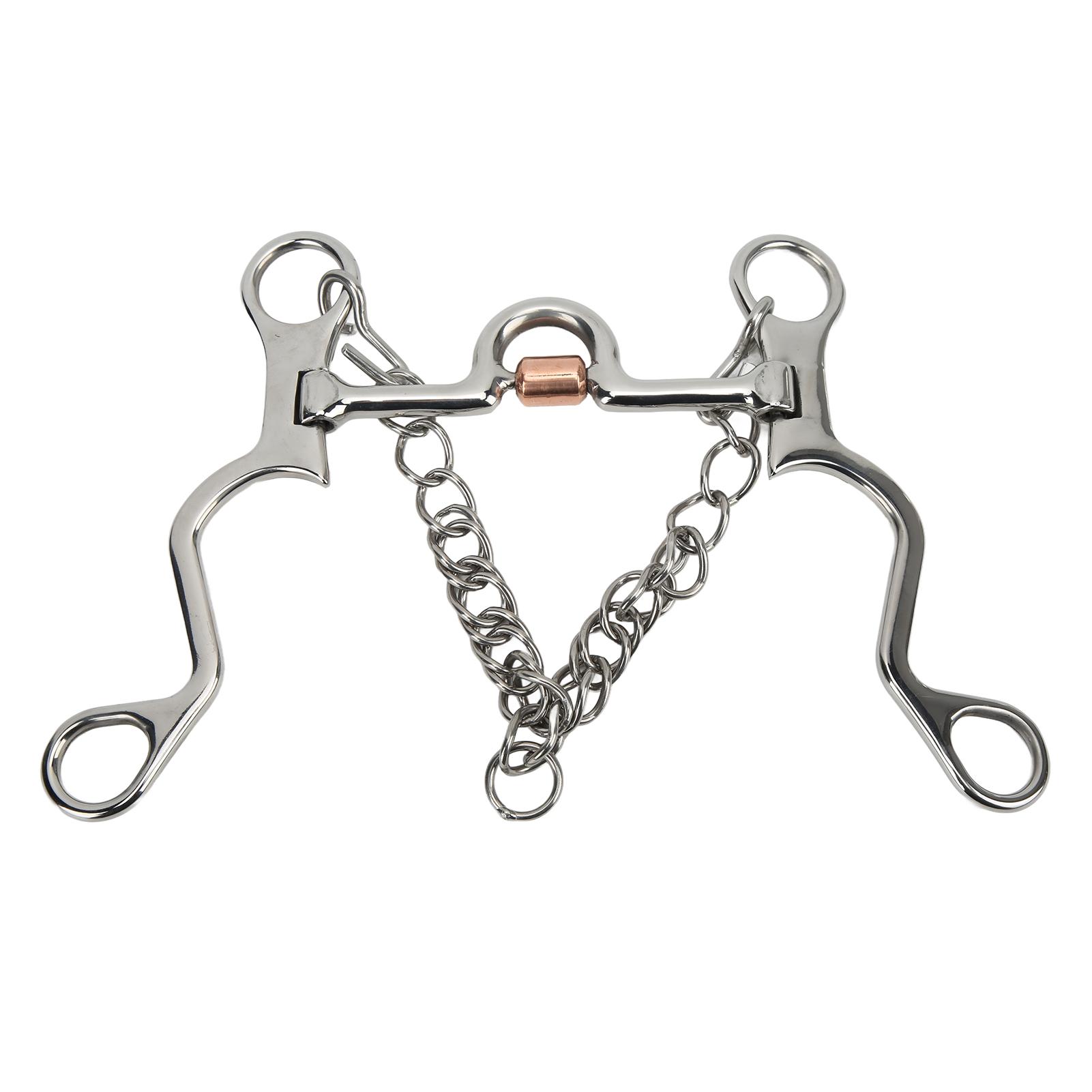 

Pelham Bit Strong Fine Workmanship Stainless Steel Horse Bit for Horse Riding Equestrian Performance130MM 130mm/5.1in
