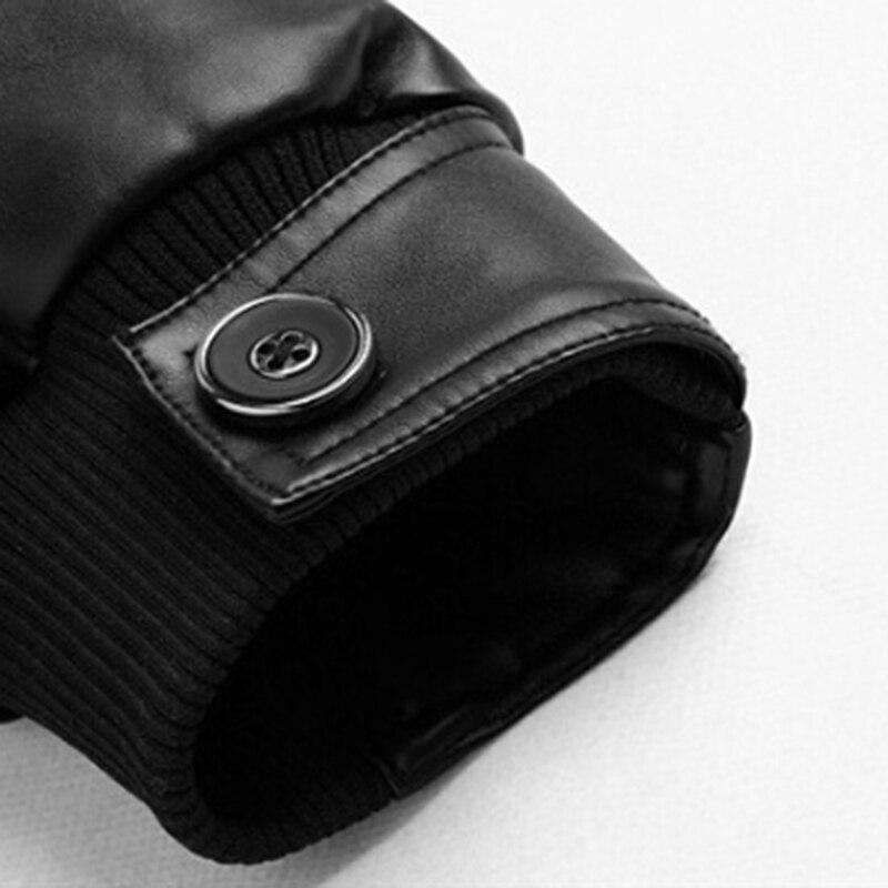 Jaquetas de couro masculinas Casacos de gola alta para homens Jaqueta de couro de motocicleta masculina Jaqueta fina casual