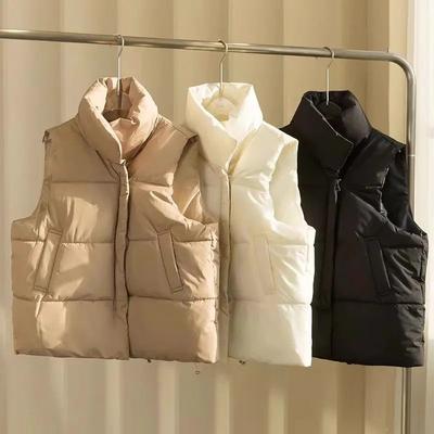 Novo Colete de Algodão Feminino Outono e Inverno Solto Exterior Colete Colete Jaqueta