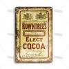 Rostige Kakao- und Schokoladen-Metallplakette Vintage-Poster Metallblechschild Retro Eisdiele Metallplatte Heimbar Café Industriedekor