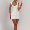 Summer Sexy Round Neck Sleeveless Hip Hugging Tied Dress