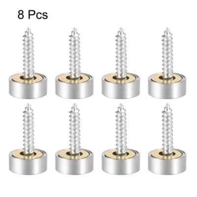 4 STÜCKE/8 STÜCKE Universelles Spiegel Schrauben Set Glas Möbel Rutschfest Fixiert Praktische Dekorative Kappe Edelstahl Wohndekor Bohren