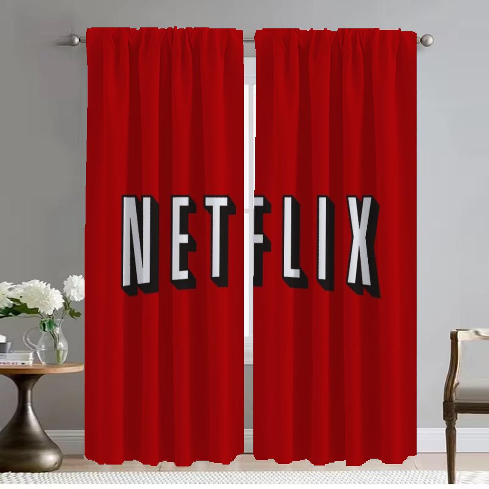 

Тюль для спальни Netflix затемняющие шторы 2 шт. домашний интерьер шторы для гостиной перегородка оконные шторы абажуры W50xH70cmx2pcs-CL