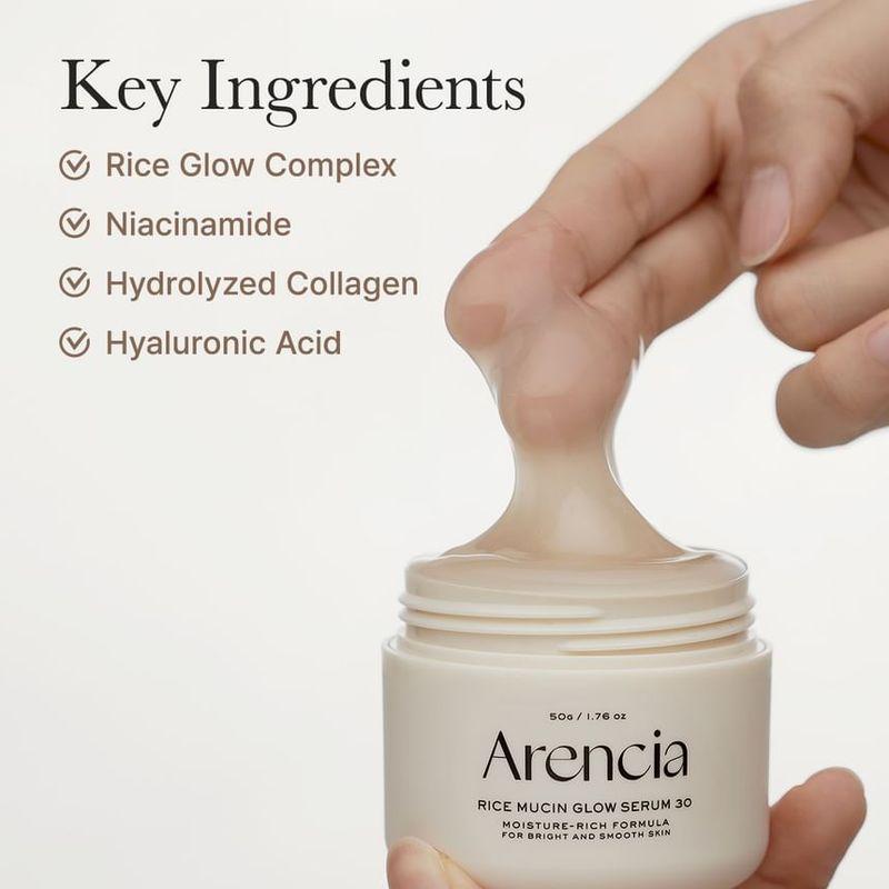 arencia Rice Mucin Glow Serum 30