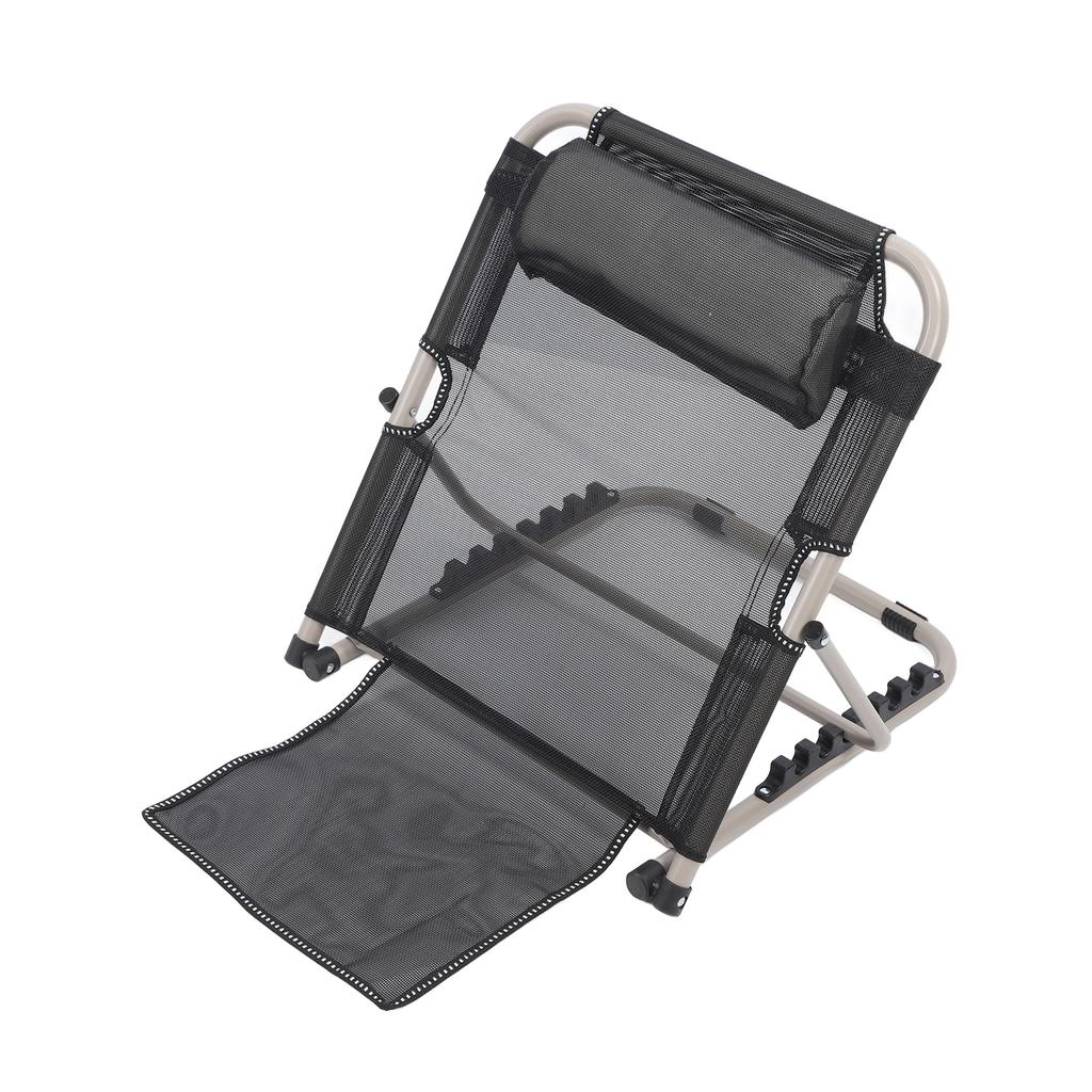 Regulowane Podnoszone Oparcie Łóżka 6 Biegów Składane Oparcie Łóżka z Poduszką Pod Głowę do Czytania Opieki nad Pacjentem Rozmiar S Czarny