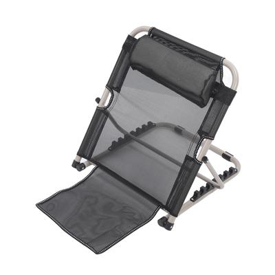 Adjustable Lifting Bed Backrest 6 Gears Foldable Bed Backrest with Head Pillow for Reading Patient Care S Size Black