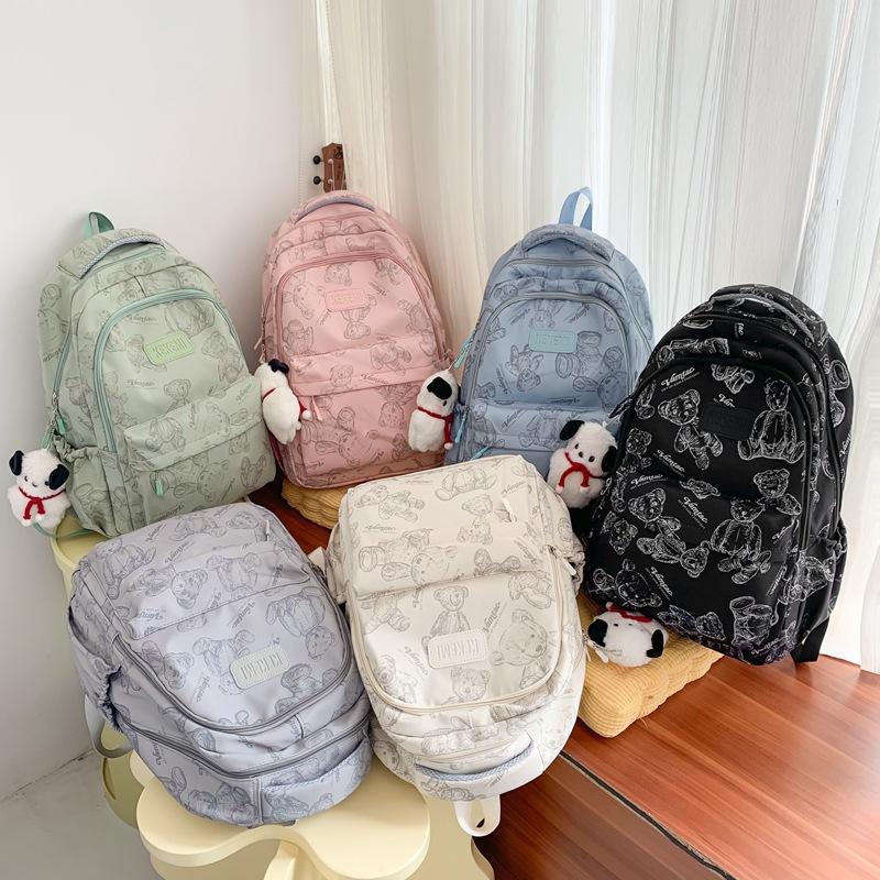 College Style Printing Student Schoolbag Spring and Summer Daily Learning Tutoring Bag New Large-capacity Backpack