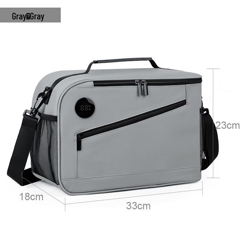 

Bestselling Large Insulated Lunch Bag - Durable Oxford Cloth Thermal Crossbody for Picnics & Outdoor Use сірий колір