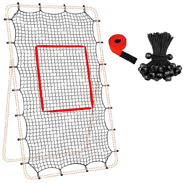 Multifunctional Volleyball Rebounder Net Easy Assembly Design Sports Training Net Quick Setups Polyester Texture