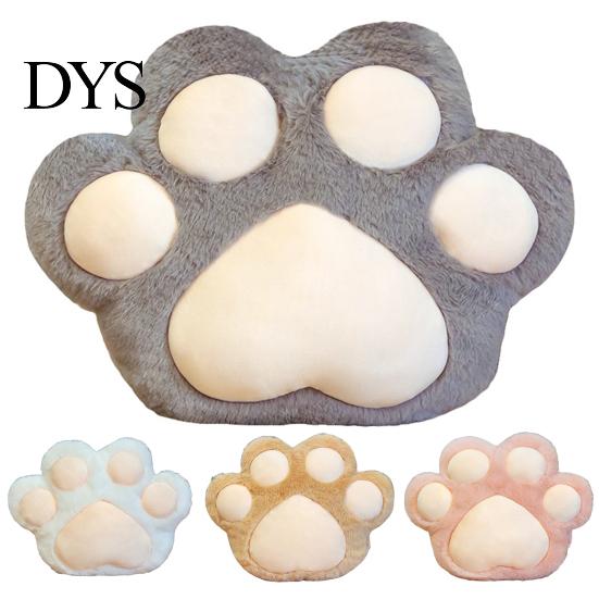 Bed Pillow Throw with Hole High Resilience Cartoon Animal Winter Indoor Cute Cats Paw Warm Hands for Daily Use Plush