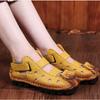 Sommer-weicher Boden, flach, echtes Leder, Damen-Schuhe, Freizeit-Damen-Sandalen