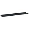 Picture Ledges 2 pcs Black 80 x 9 x 3 cm MDF