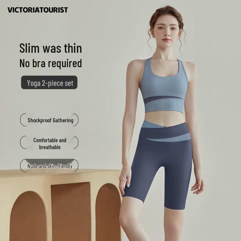 VICTORIATOURIST Women s Yoga & Fitness Tank Top with Capri Pants Set XL