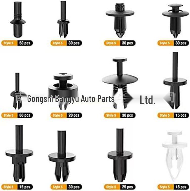 380PCS Nylon Snap Fasteners for Car Body & Interior Paneling - 12 Types