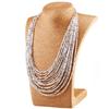 African Acrylic Beads Jewelry  Bohemia Necklaces Women Fashion Statement Multilayer Necklace