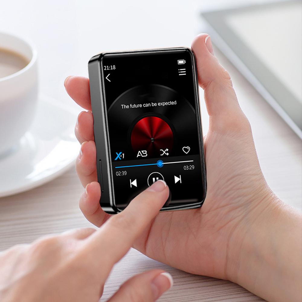 Portable MP3 Player Bluetooth 5.0 Music Stereo Speakers Mini Recording MP4 Video Playback with LED Screen FM Radio